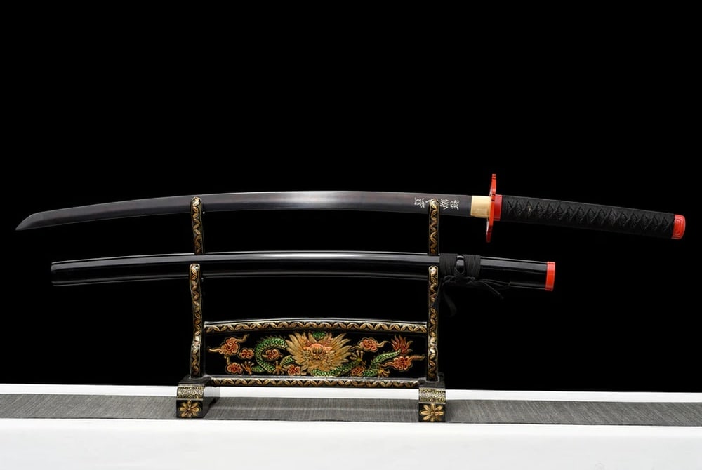 Schwarzes Giyu Tomioka Katana Demon Slayer